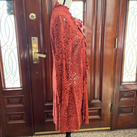 SAVE THE QUEEN LEATHER CUTOUT JACKET SIZE LARGE - Picture 4 of 11